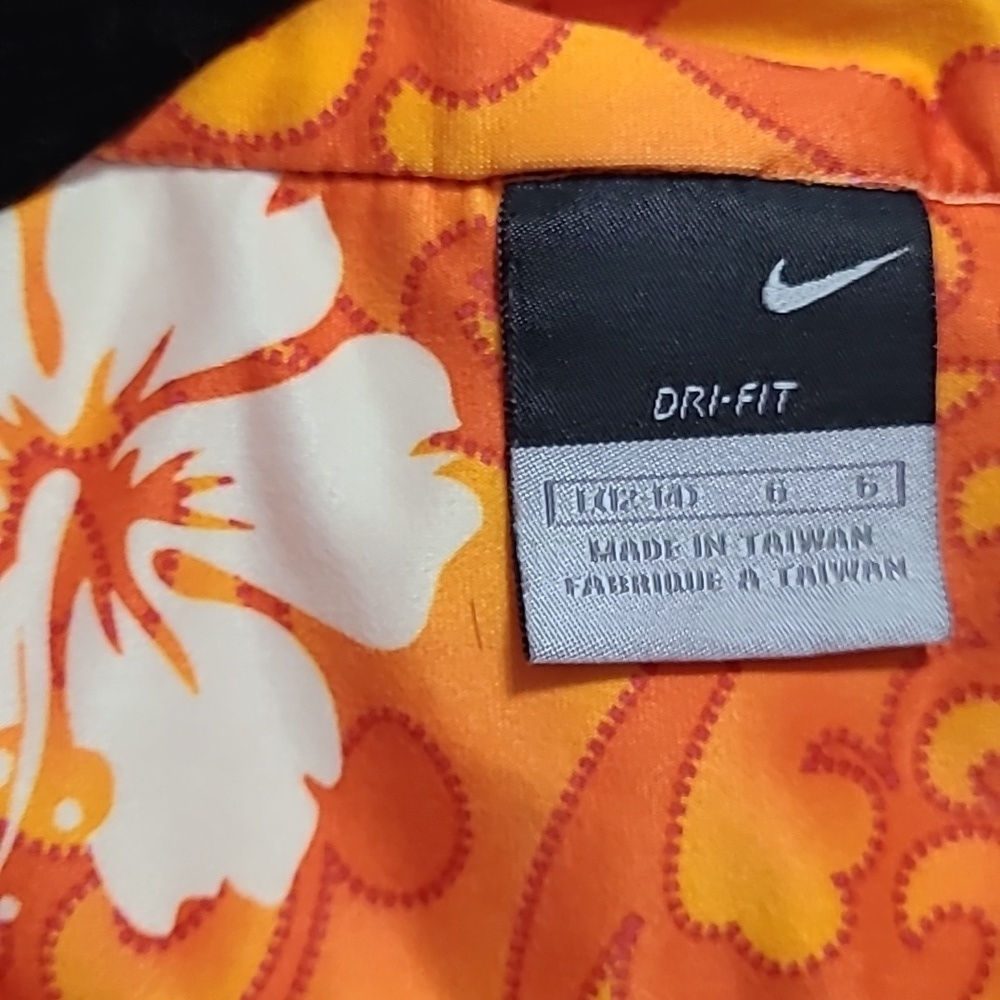 Nike Track Jacket Orange Full Zip Gym Warm Up Dri Fit Cropped LARGE - Picture 3 of 9